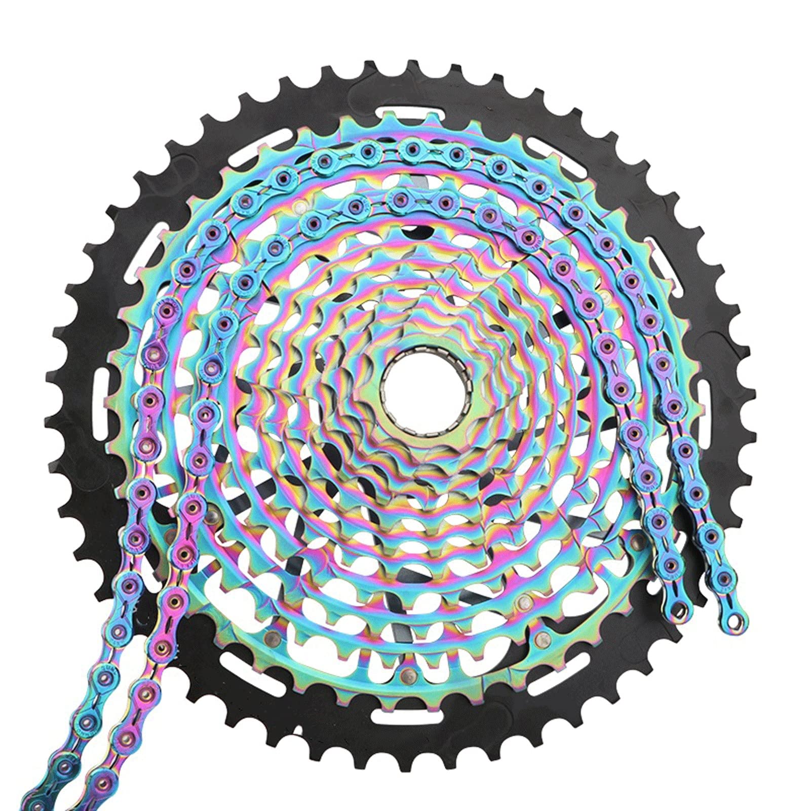 Fahrradkette, Elektrisch plattierte bunte 11-Gang-Fahrradkette for Mountainbike, Autobahn