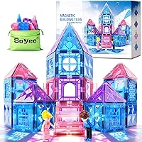 Vista 1 de Soyee Bloques de Construcción Magnéticos de Diamante - Juguetes de Princesa para Niñas y Niños de 3-8 Años - Regalo de Cumpleaños y Navidad
