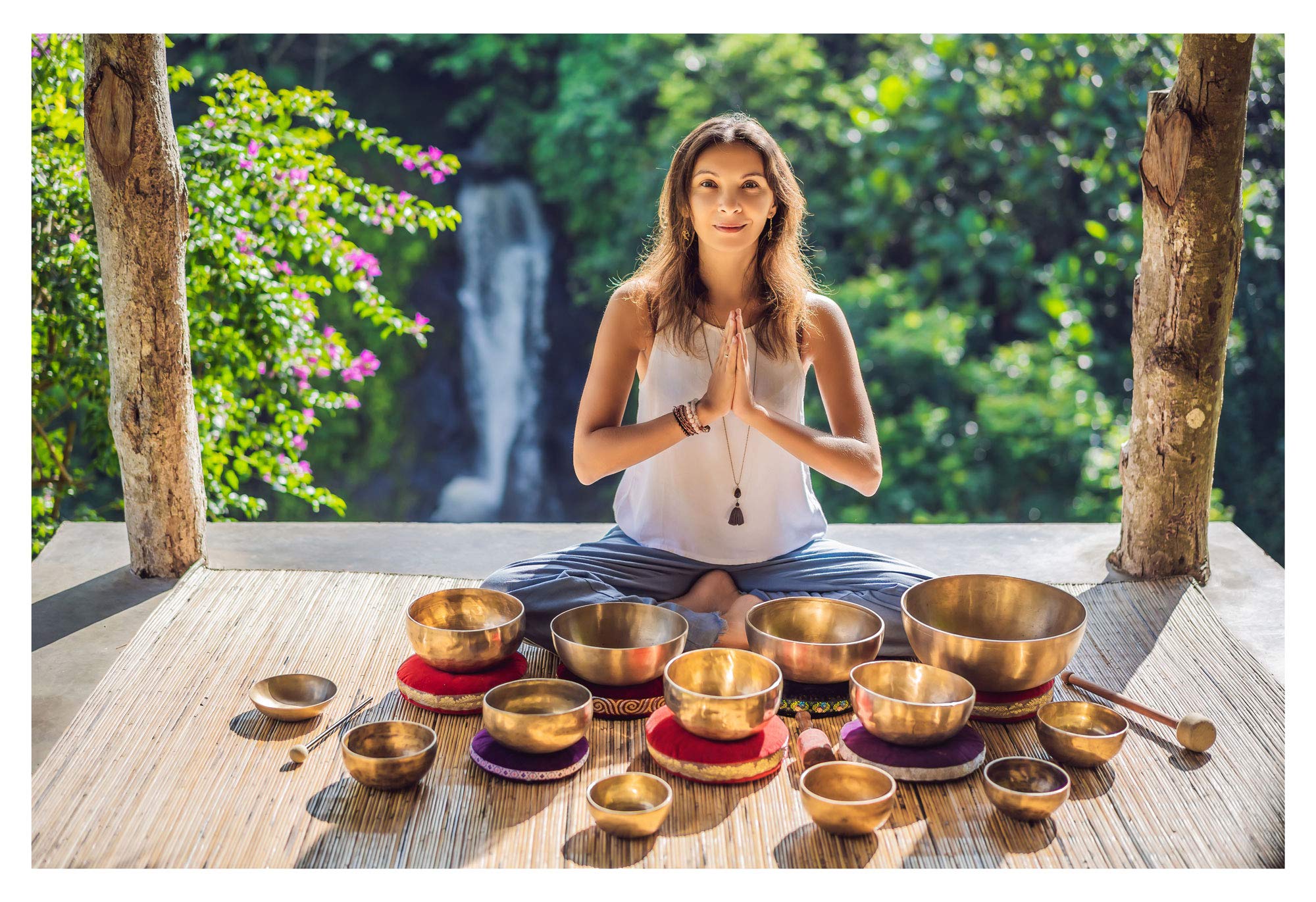 XDrum Ciotola Tibetana Omshanti 30 cm - Peso: 2800g - fatta a mano in India - ideale per meditazione e terapie