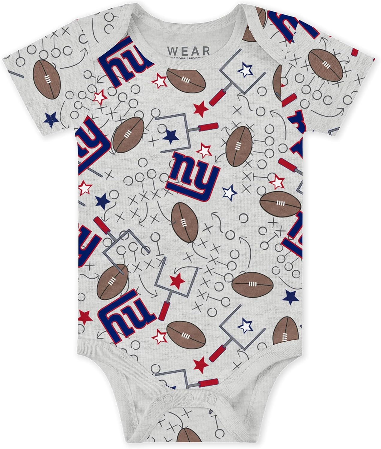 WEAR by Erin Andrews Infant & Newborn New York Giants Three-Piece Turn Me Around Bodysuits & Pant Set