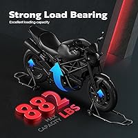 Vista 7 de SPECSTAR Soportes universales para motocicleta, capacidad de 882 libras, ruedas delanteras y traseras, combo de elevación con carrete de basculante