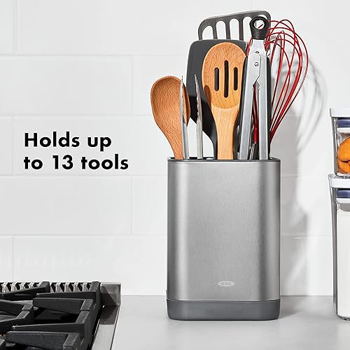 Miniatura 5 de OXO Good Grips - Organizador ajustable de acero inoxidable, soporte pequeño para utensilios