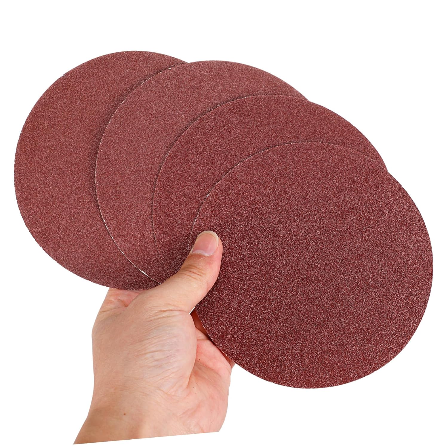 jojofuny 100pcs Hook and Sanding Discs Grit Sandpaper Pads for Polishing and Grinding Coarse Abrasive Easy to Replace and Tear-Resistant