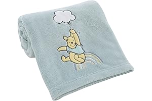 Winnie the Pooh Hello Sunshine Super Soft Aqua Baby Blanket with Multi...