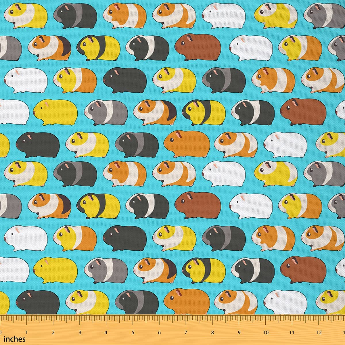 The Yard, tessuto per tappezzeria di porcellini d'India, grazioso tessuto ondulato per esterni di The Yard, per tappezzeria e progetti fai da te, 920 x 150 cm, bianco marrone