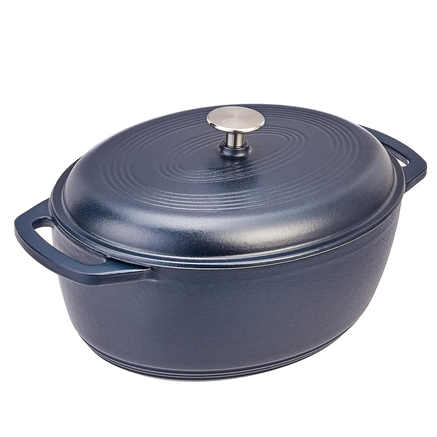 Buy AmazonBasics Oval Enameled Cast Iron Dutch Oven 7Quart, Matte