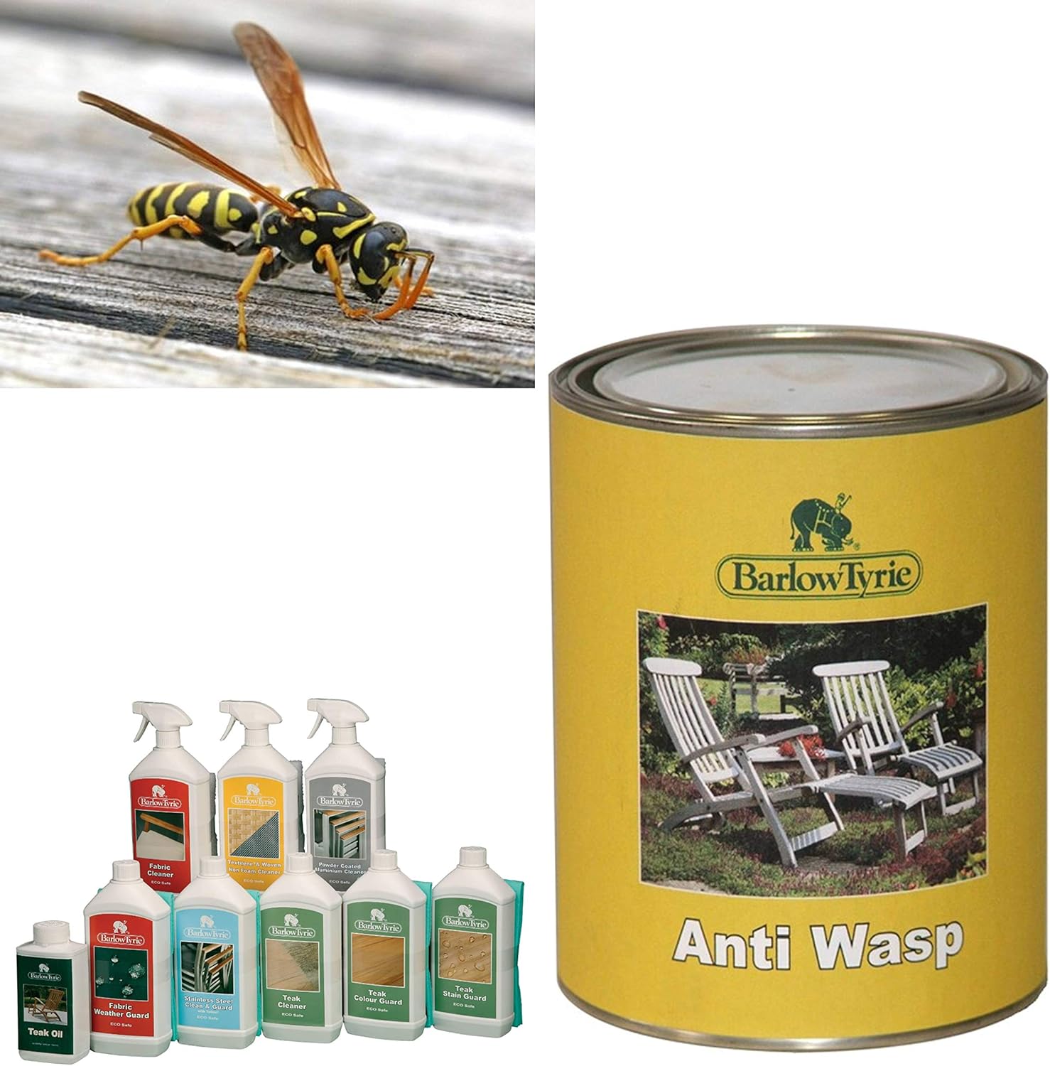 Barlow Tyrie Anti Wasp Solution For Teak Garden Furniture 1 Litre Tin