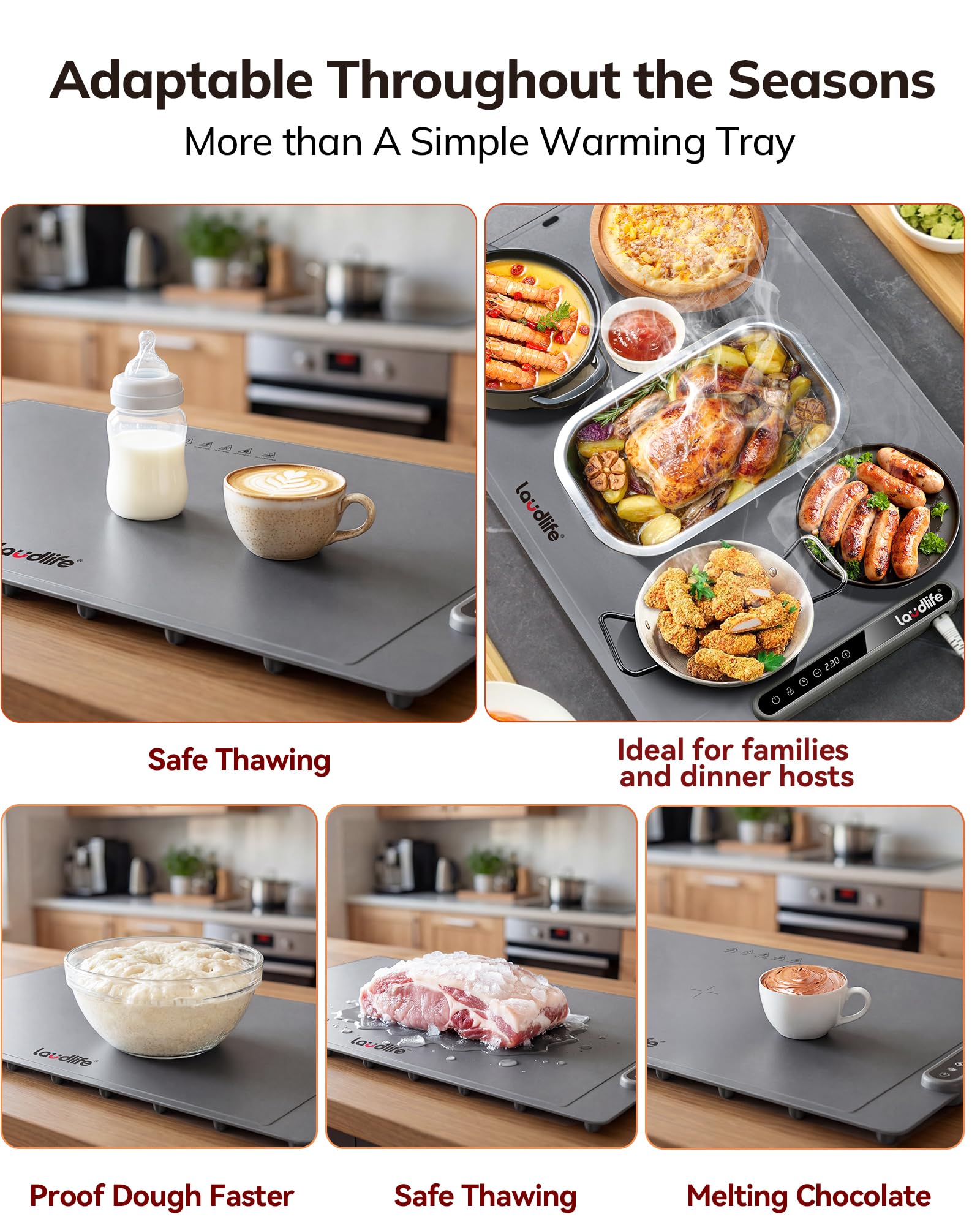 Amazon.com: Laudlife Electric Warming Mat for Food, Roll-Up