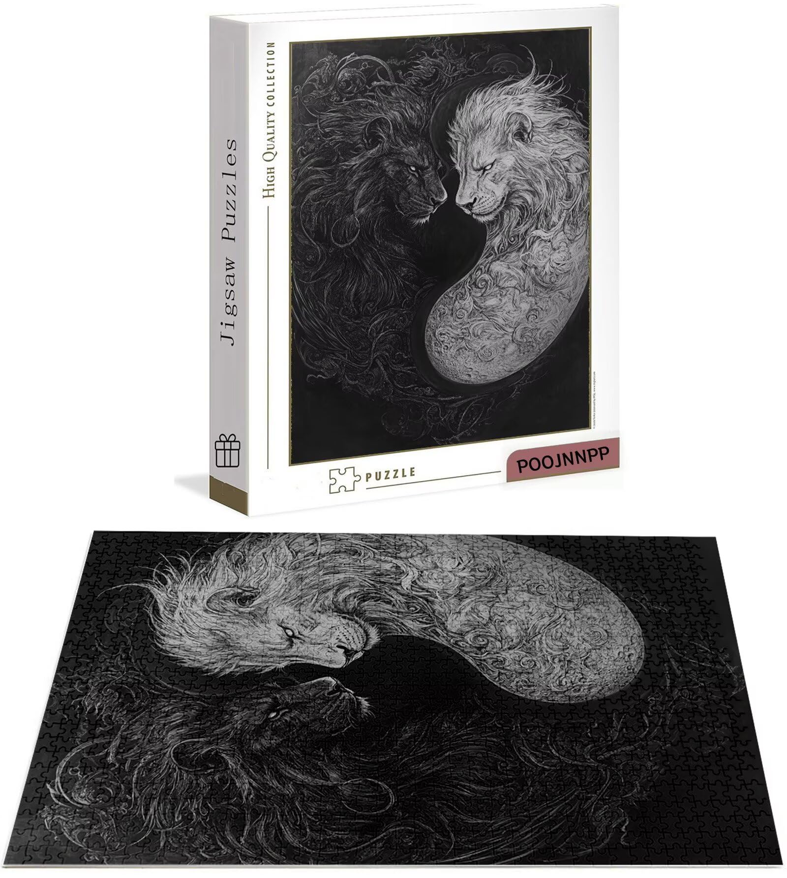Puzzle 1500 Pezzi per Adulti e Ragazzi, 3 4 5 Anni Puzzle Luna 6 7 8 Anni Giochi Educativi Sostenibili Con Motivi Per Adulti Da Gioco in Legno Di Alta Qualità Jigsaw Leone per Gioco Familiare B-8401