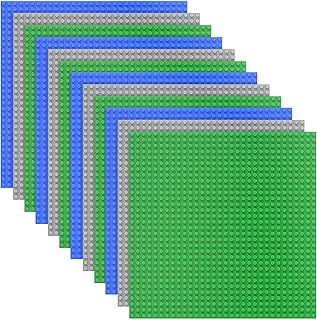 12 Pack Classic Baseplates Building Baseplates, Building Base Plates for Kids, 100% Compatible with Major Brands Baseplates 10" x 10"