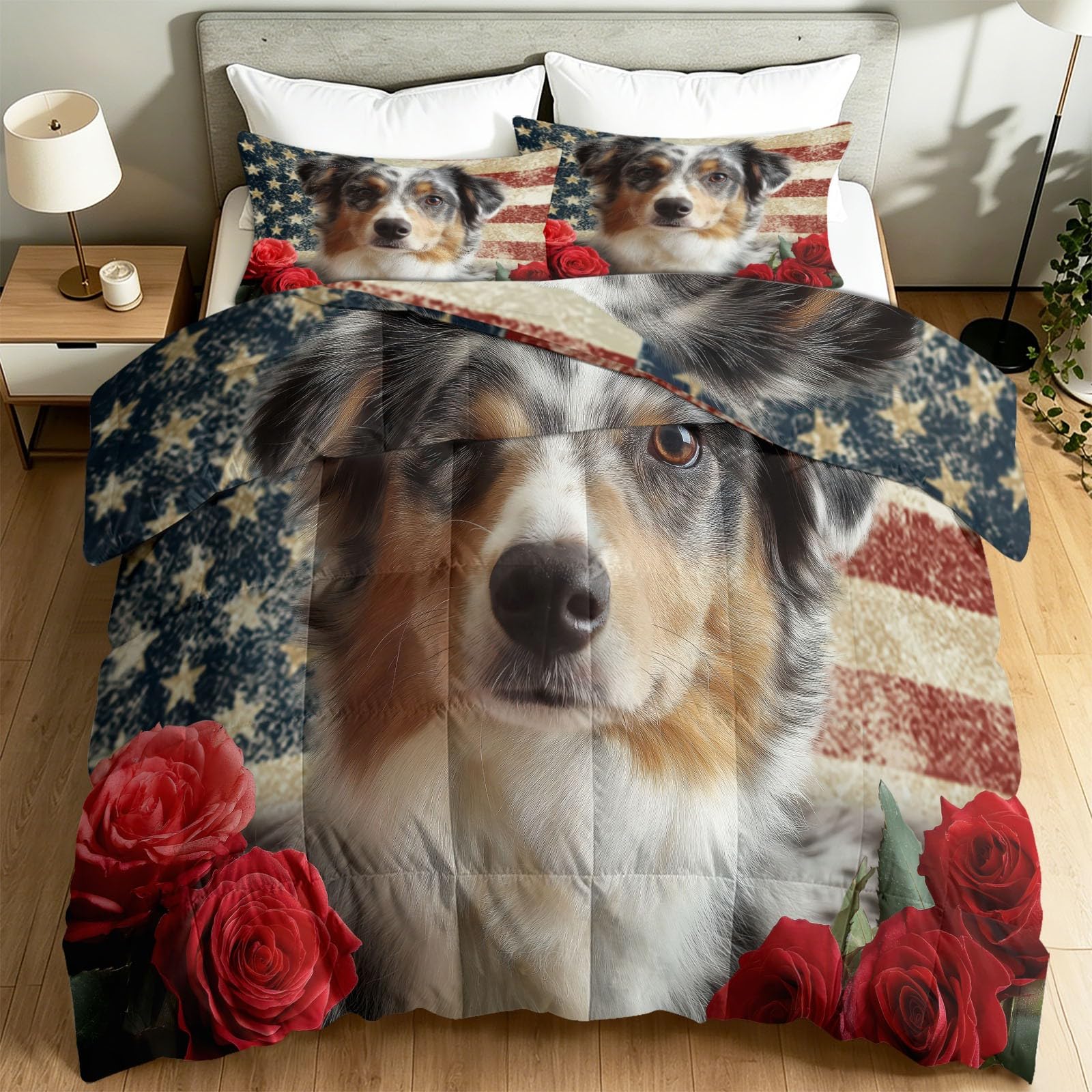 Couette d'été respirante lavable en machine avec imprimé chien mignon pour enfant et adulte