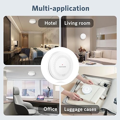 Miniatura 9 de Detector de humo Detector de monóxido de carbono Combo batería de 10 años, alarma ultrafina de humo y CO con botón grande de pruebasilencio,