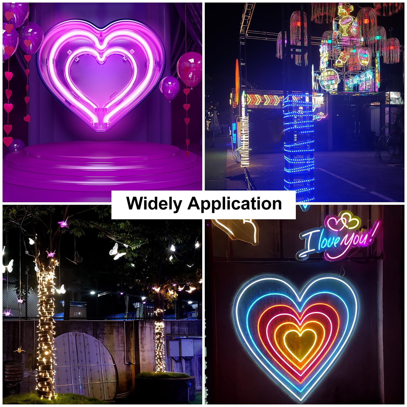 PATIKIL Clip per Strisce LED, Confezione da 40 Supporti di Montaggio in Acciaio Inossidabile con Viti per Cavi Luminosi RGB Neon 13mm-15mm