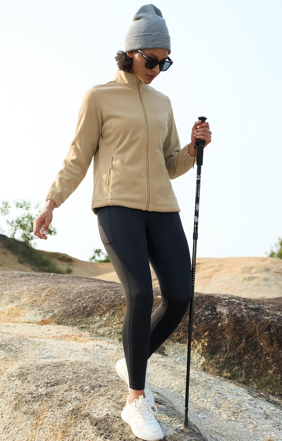 MAGCOMSEN Women's Fleece Jacket Zip Up Coat Lightweight Soft Warm Long Sleeve Jackets with Pockets for Winter - Image 3