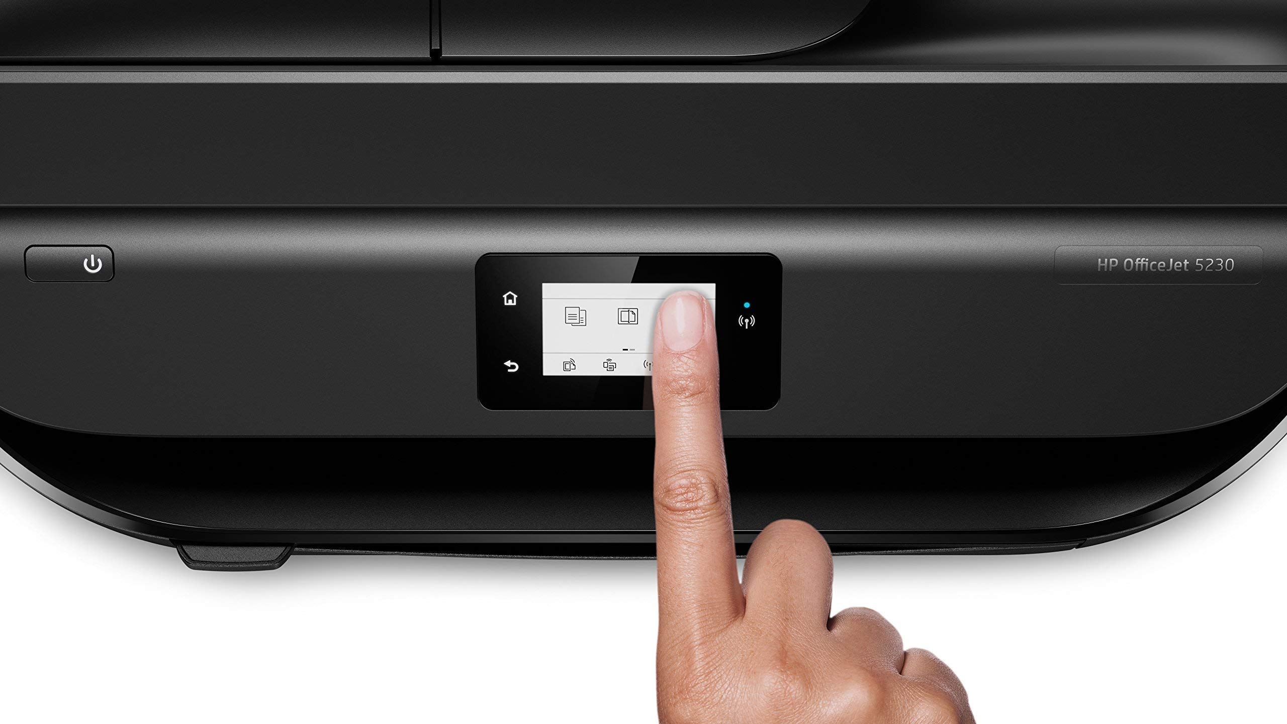 HP Officejet 5230 – Impresora multifunción inalámbrica (tinta, Wi-Fi, copiar, escanear, impresión a doble cara, 1200 x 1200 ppp, 10 ppm), color negro