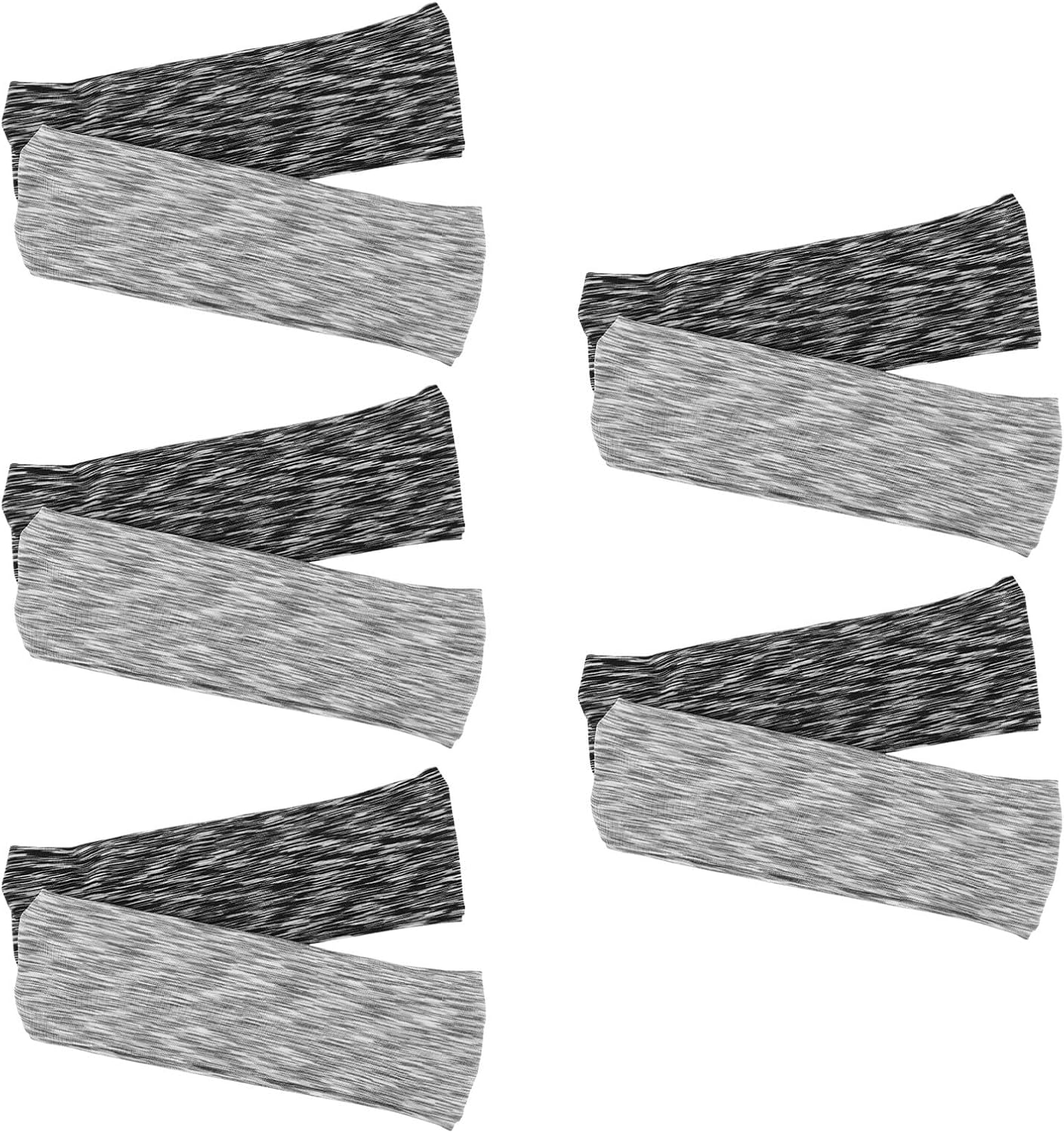 Totority 10pcs Sports Headbands for Men and Women, Non-Slip Elastic Sweat Absorbing Workout Hair Bands, Breathable Fitness Cycling Running Sweatbands, Lightweight and Stretchy