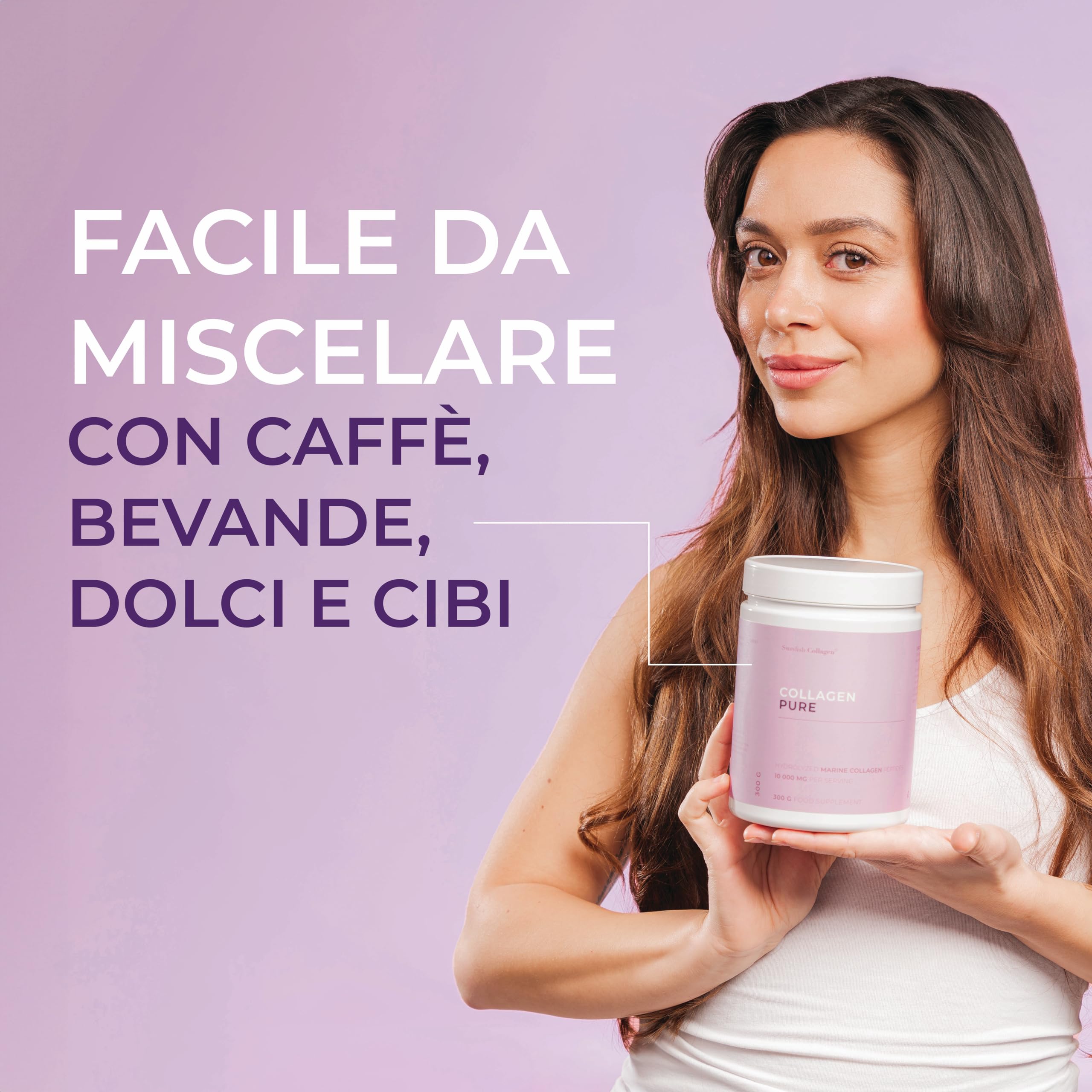 Collagene Pure x 2 I 2 contenitori di polvere di collagene idrolizzato al 100% (tipo I e III) I Odorless e senza sfuggito I Easy Mix - 60 Day Supply