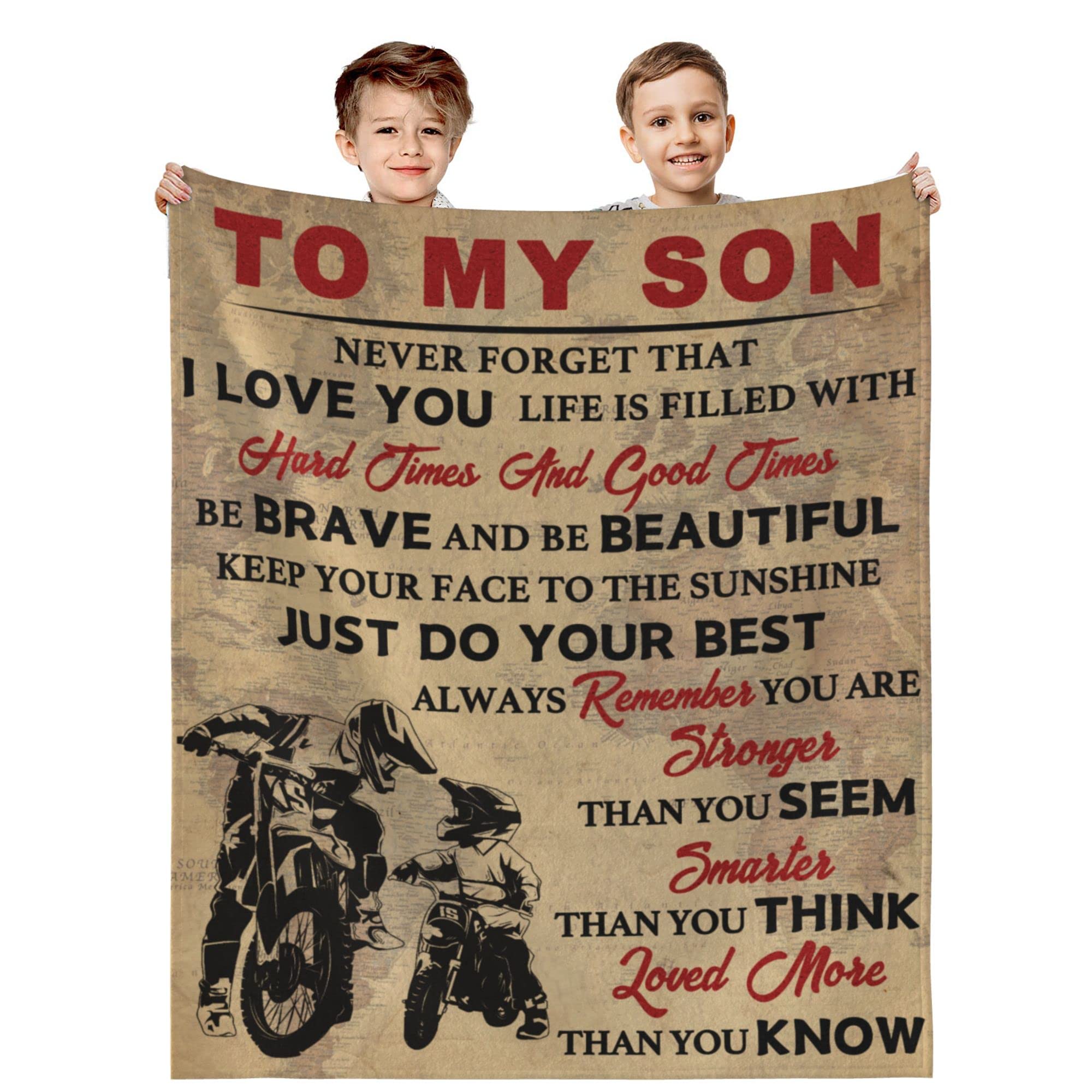 Gifts for Son, to My Son Blanket, Son Gifts from Mom, Super Soft Blanket Throw Blanket for Couch, Travel, Bedroom, 50"x60"