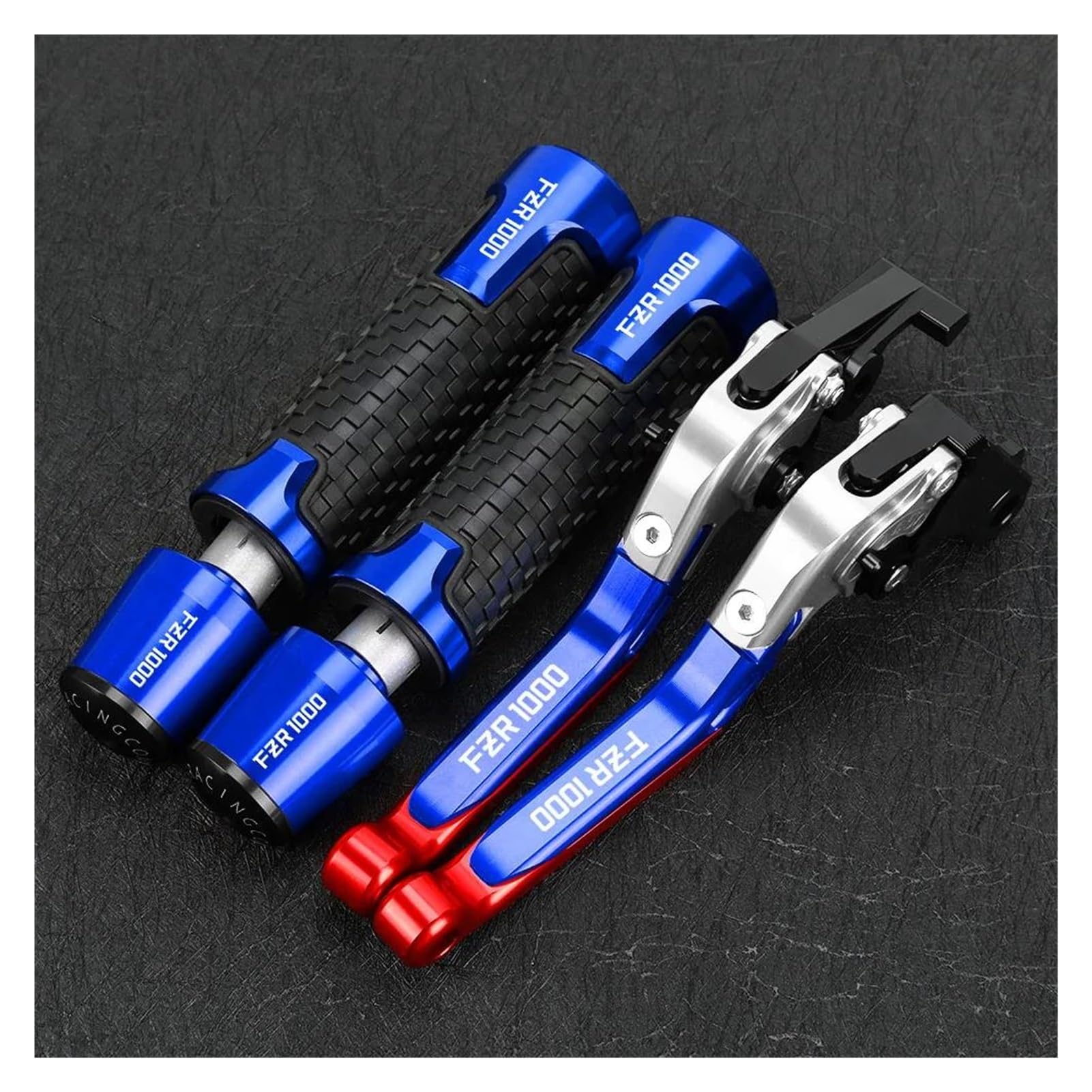 AOBEYO Motorcycle Control Levers for Yamaha FZR1000 Genesis 1987 1988 Brake Clutch Lever Handlebar Grip Ends(10)