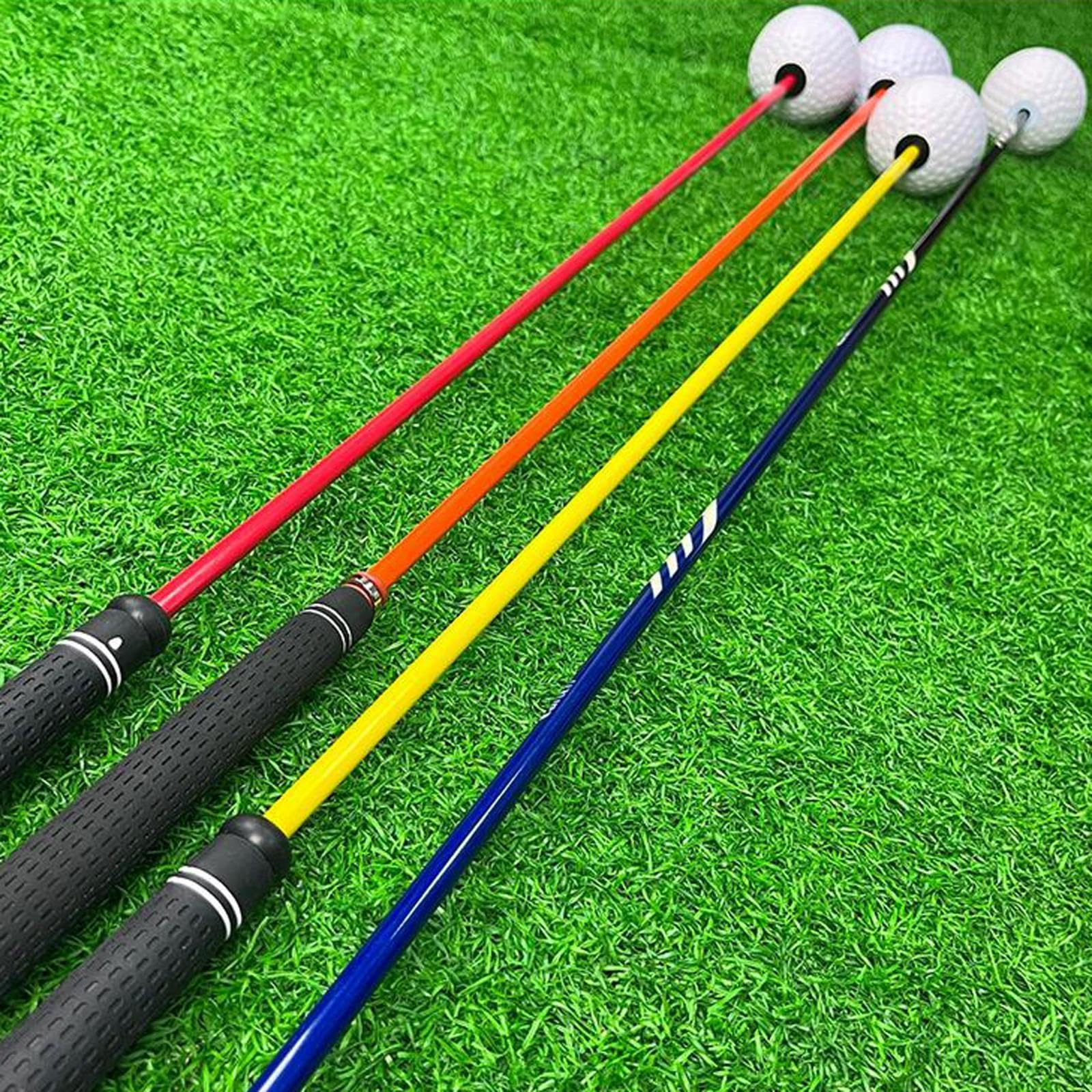 Golf Schwungtrainer Trainingshilfe Ausrichtung Stäbe Übungsstab Griffkorrektur Tempo mit Rutschfestem Griff Aus Fiberglas für Heim Garten Hint