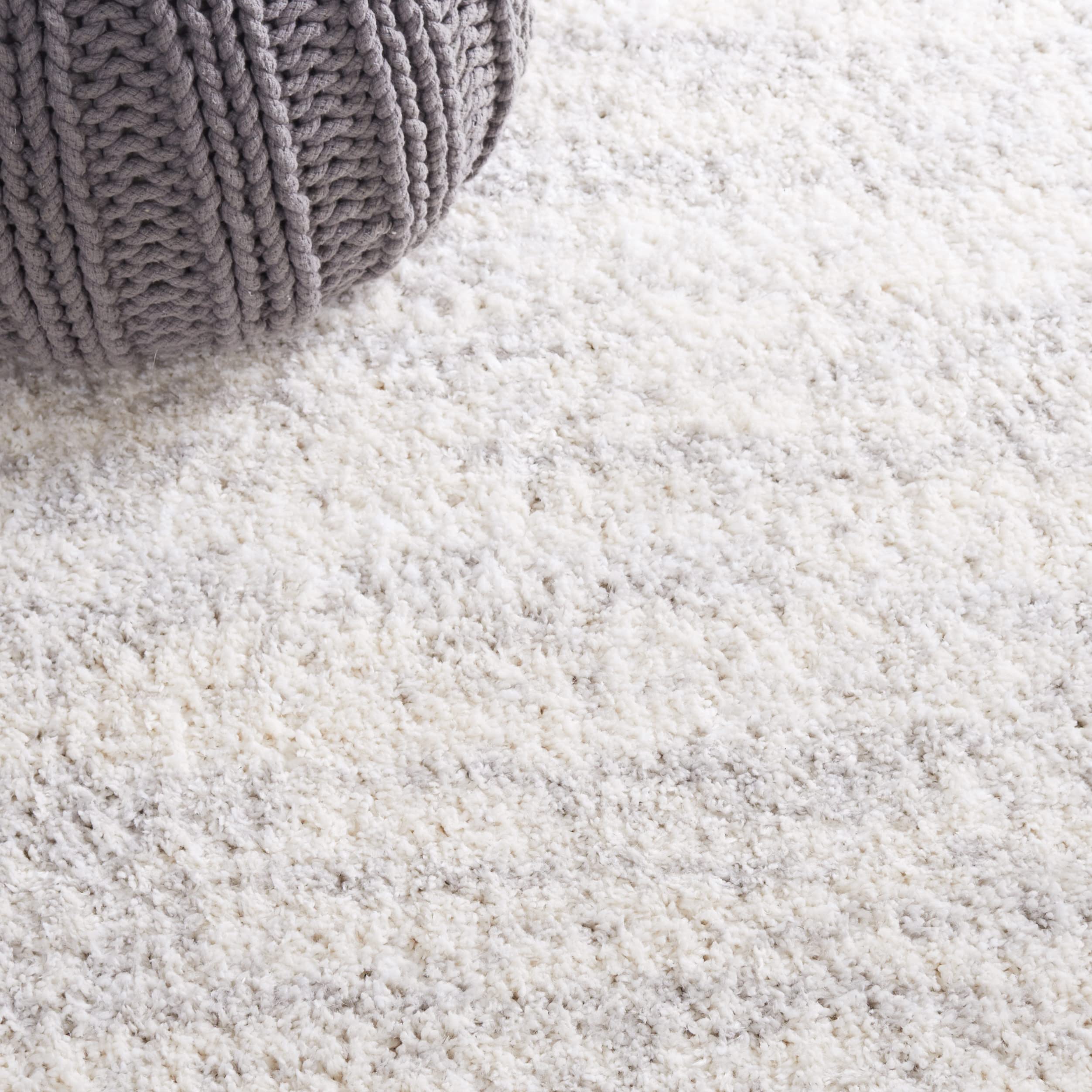 SAFAVIEH Zottelig Teppich für Wohnzimmer, Esszimmer, Schlafzimmer - Berber Shag Collection, Hoher Flor, Elfenbein, 244 X 305 cm