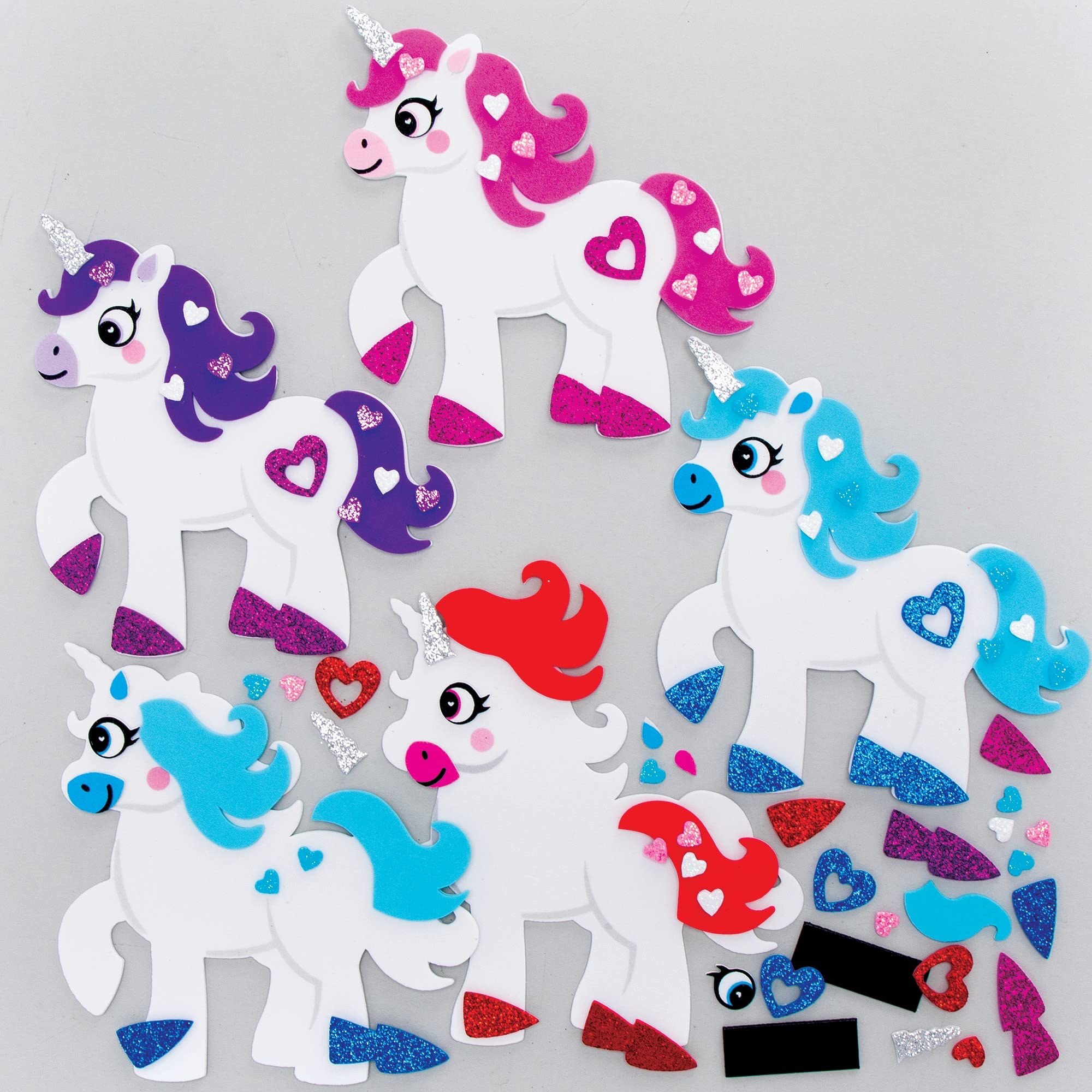 Baker Ross FN065 Mix & Match Magneetpakketten - Set van 8, Decoratie Knutselsets voor Kinderen