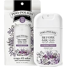 Poo-Pourri Before-You-Go Pocket Toilet Spray, Travel Essentials, Lavender Vanilla, 1 Fl Oz, Up to 50 Uses, On-The-Go Bathroom Odor Deodorizer with Essential Oils, TSA Approved Size