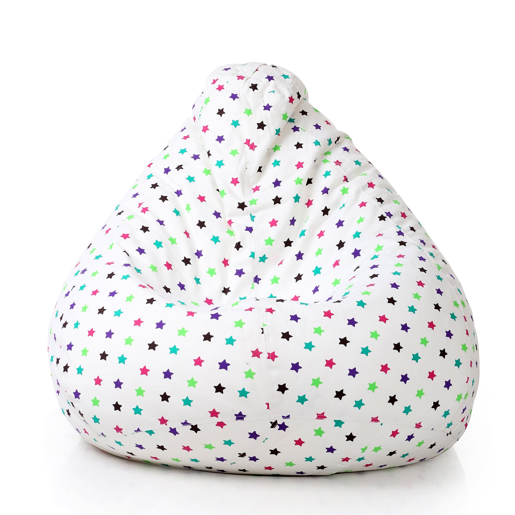 Style Homez Classic Cotton Canvas Star Printed Bean Bag XXXL Size Cover Only 4