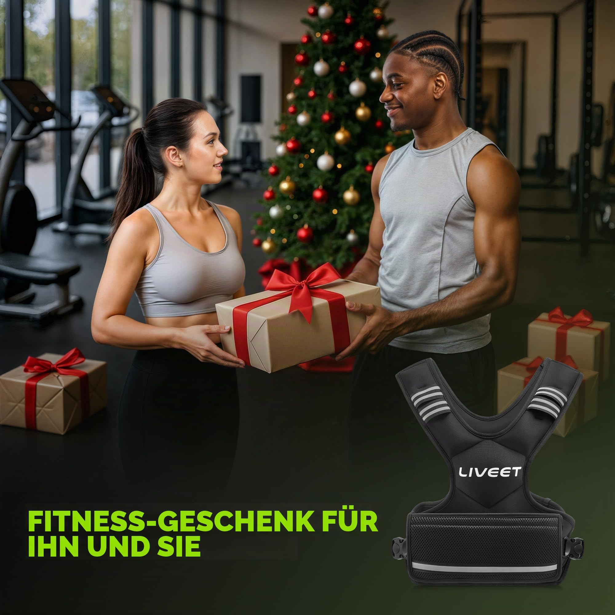 Verstellbare Gewichtsweste für Damen und Herren, 1,8-14,5 kg Gewichtsweste mit 6 Eisensandbeuteln, Laufweste mit reflektierenden Streifen, verstellbare Schnallenriemen für Gehkrafttraining