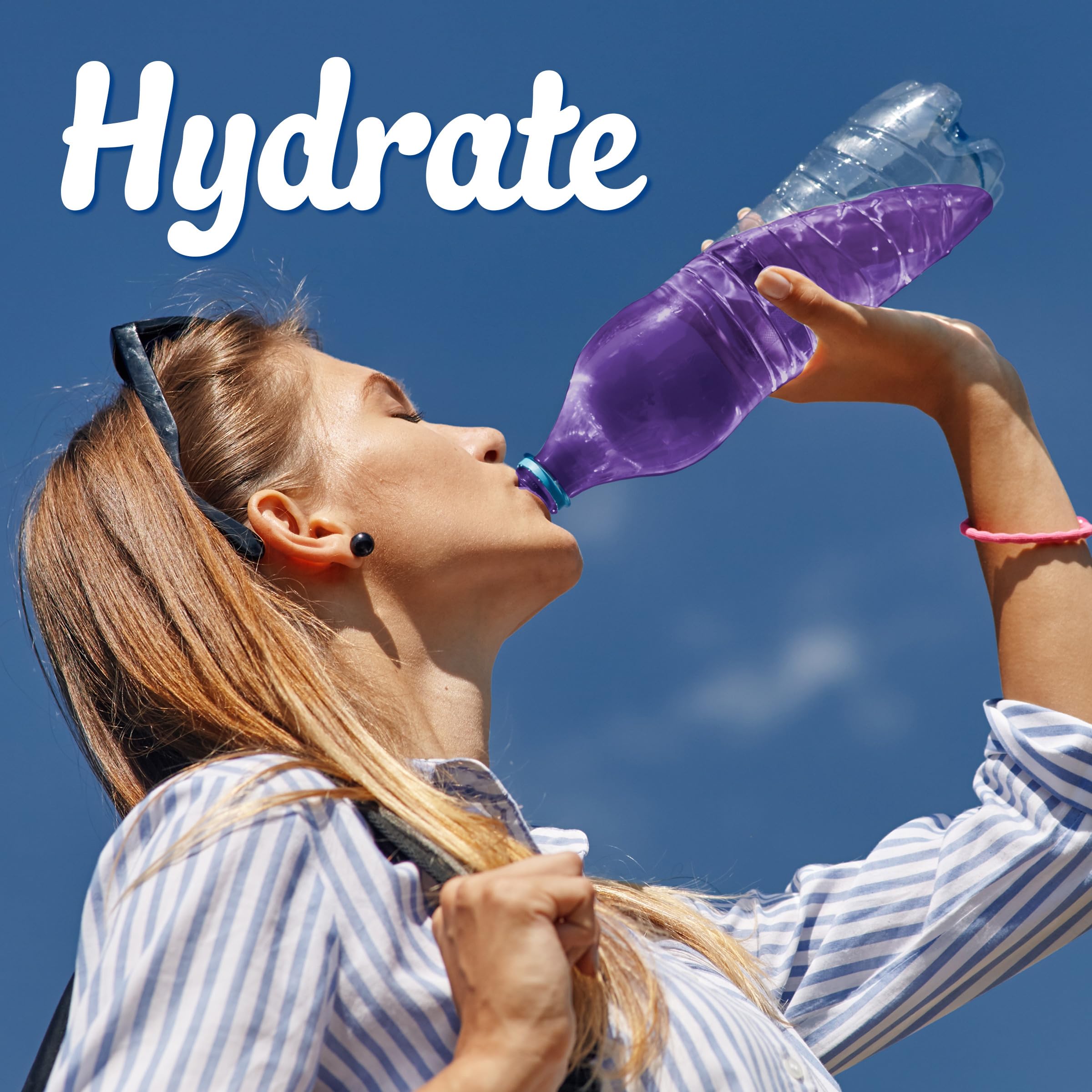 Crystal Light Drink Mix with Caffeine, 10 Packets, for Convenient On-the-Go Flavorful Hydration, Grape Natural Flavor With Other Natural Flavors, Zero Sugar, 1.1 oz
