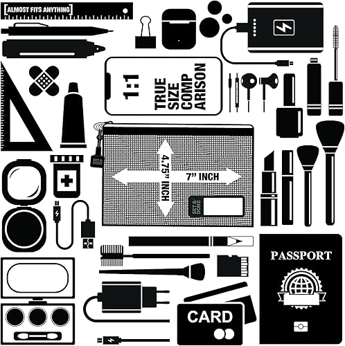 Miniatura 2 de Set & Done Onama Flexi - Bolsa de almacenamiento de nailon transparente duradera con pestaña para nombre para maquillaje, viajes, bolsa de pañales y