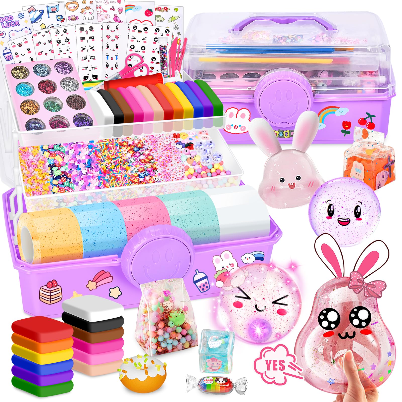 Charmofun 96 Stück NanoTape Bubbles Set für Kinder, Nano Tape Bastel Set mit 5 Rollen Nanoband + 12 Toner, DIY Doppelseitiges Klebeband ab 3 Jahren Mädchen Jungen