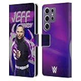 Officially Licensed WWE LED Image Jeff Hardy Leather Wallet Case Compatible with Samsung Galaxy S25 Ultra