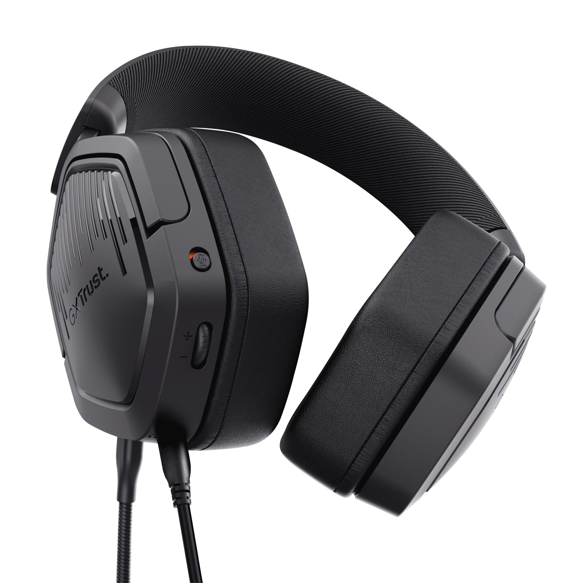GXTrust Ravox słuchawki gamingowe PS5 PS4 Switch PC Smartfon 3.5mm, czarne | przetworniki 50mm, odpinany mikrofon, headset dla gracza, przewodowy zestaw słuchawkowy wokółuszny, biały