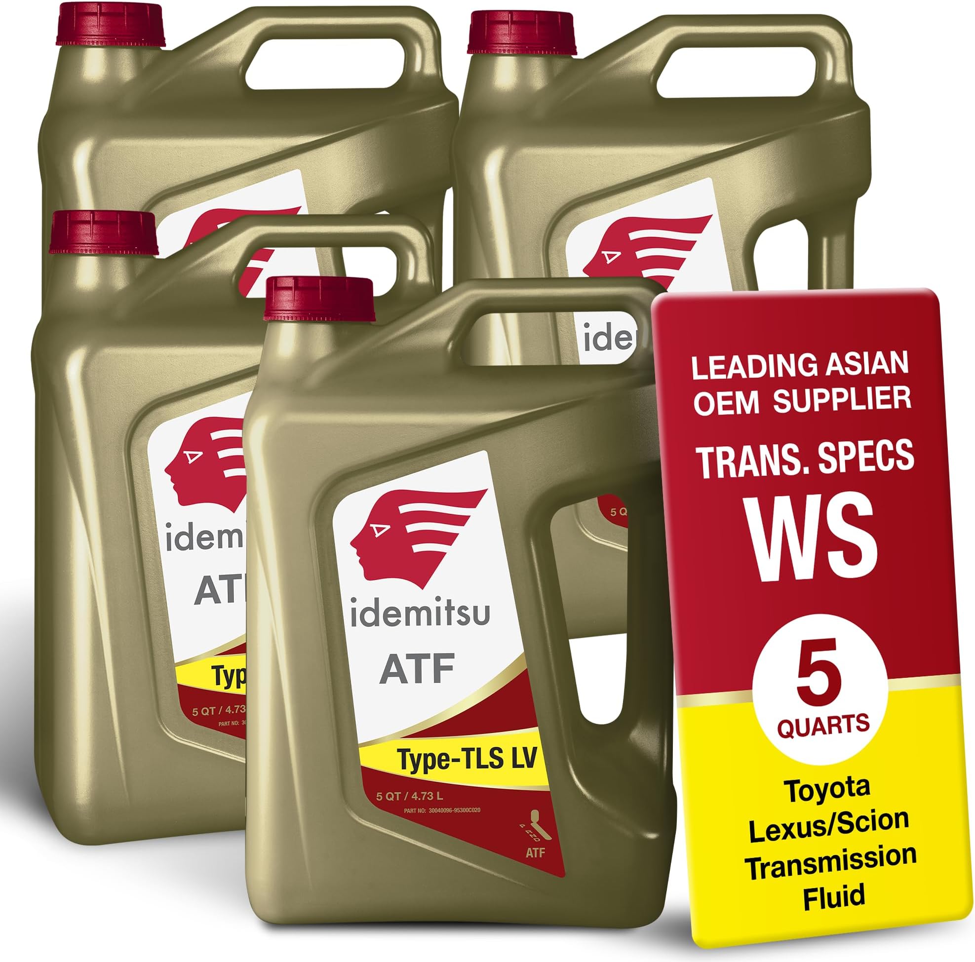 - ATF Type TLS-LV (WS) Automatic Transmission Fluid for Toyota/Lexus/Scion – 5 Quart, Case of 4 | Engineered for Optimal Fuel Economy and Enhanced Protection | Part Number: 30040096-75000C020