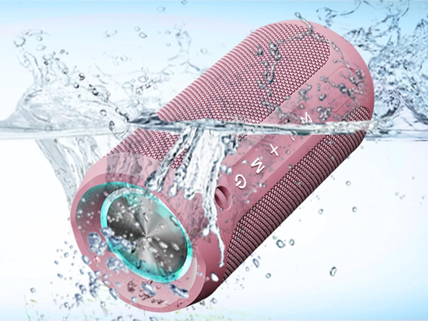 EDUPLINK Bluetooth Speaker IPX7 Waterproof Wireless Speaker with Bass 20H Playtime TWS Stereo Pairing Portable Outdoor Speakers for Beach Camping Travel Gifts for Men Women Girls Boys Teens Pink - Image 5