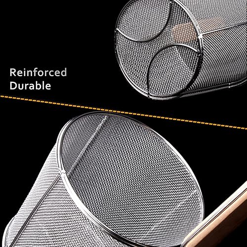Miniatura 9 de Tenta Kitchen - Cesta de pasta de acero inoxidable microperforada de malla para araña, colador de fideos para masa, colador de malla fina para