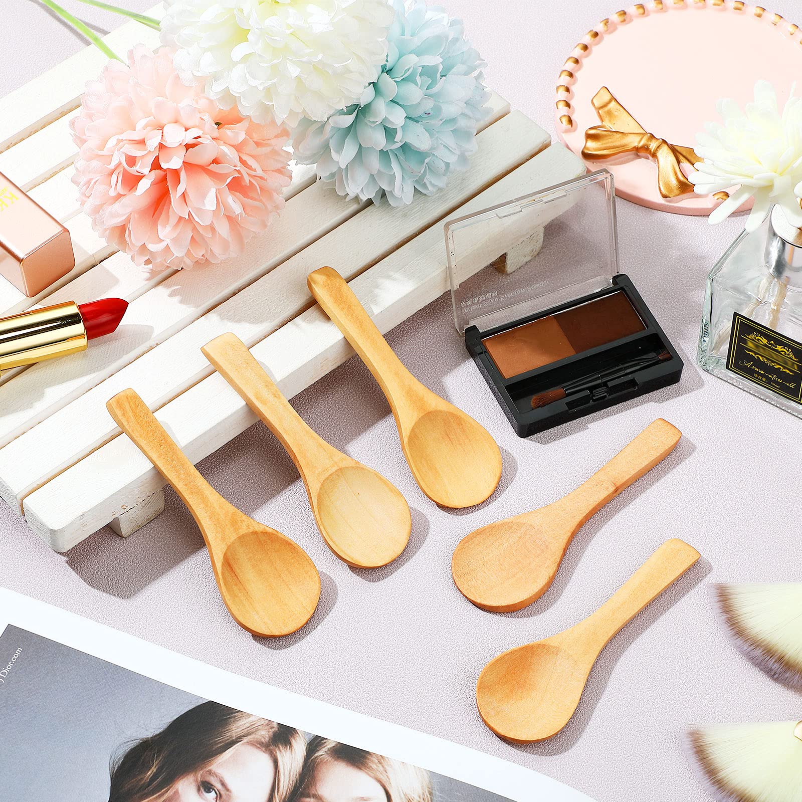 mini wooden cosmetic spatula