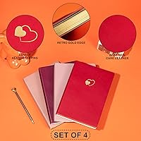 Vista 36 de CAGIE Lined Journal Notebook for Women and Girls 256 Pages Cute Diary with Heart-Shaped Leather Journals for Writing A5 Soft Cover Notebooks for