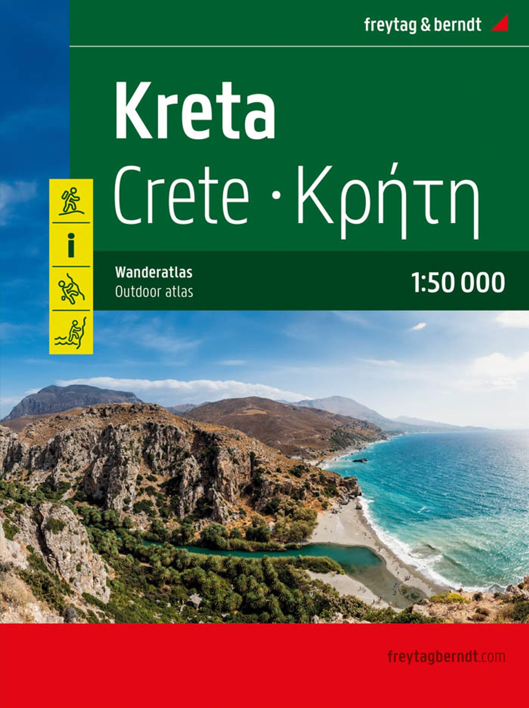 Crete Hiking Atlas 1:50,000 by  Freytag-Berndt - 9783707923643