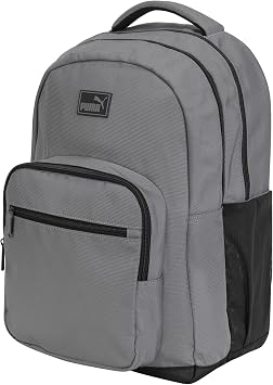 PUMA Prose Backpack with Padded Adjustable Straps, Laptop Sleeve & Water Bottle Pockets, Cast Iron, One Size