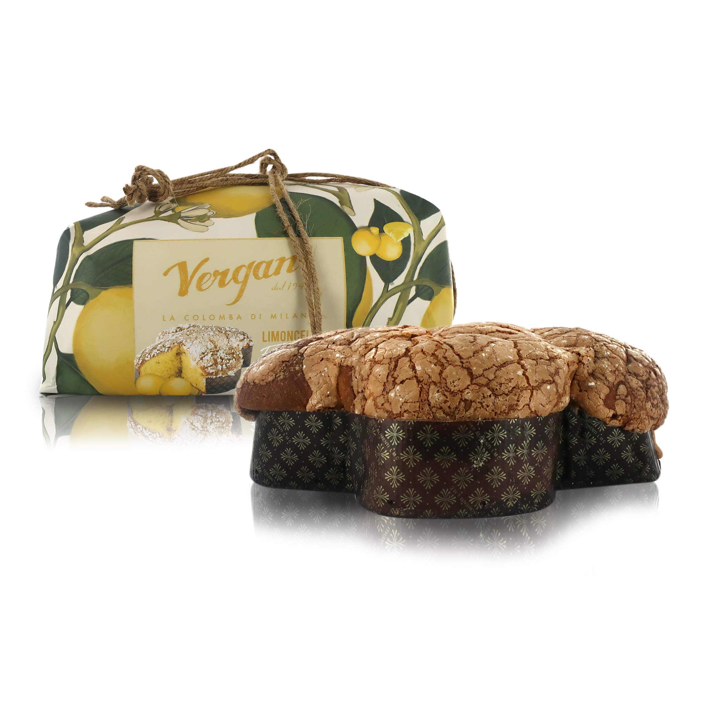 Vergani Italienischer Osterkuchen: Colomba mit Limoncello-Geschmack und kandierter Zitronenschale, 750g
