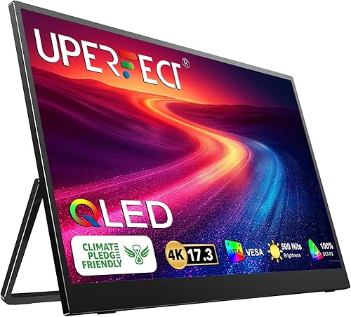 Vista 11 de Monitor Portátil Uperfect 4K de 23.8" QLED Monitor Grande de 24" de 400 Nits 3840 * 2160 UHD 100% DCI-P3 1MS FreeSync USB-C y HDMI VESA