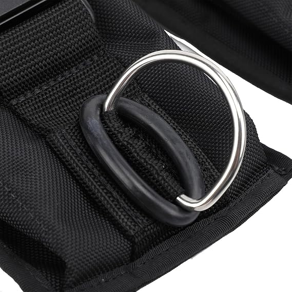 2PCS Scuba Weight Pocket with Quick Release Buckle, Nylon Diver Weight Belt Bag Pouch for BCD Diving, Removable Insert Plate and Stainless Steel D Ring for Scuba Trim Weight System