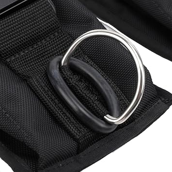 2PCS Scuba Weight Pocket with Quick Release Buckle, Nylon Diver Weight Belt Bag Pouch for BCD Diving, Removable Insert Plate and Stainless Steel D Ring for Scuba Trim Weight System