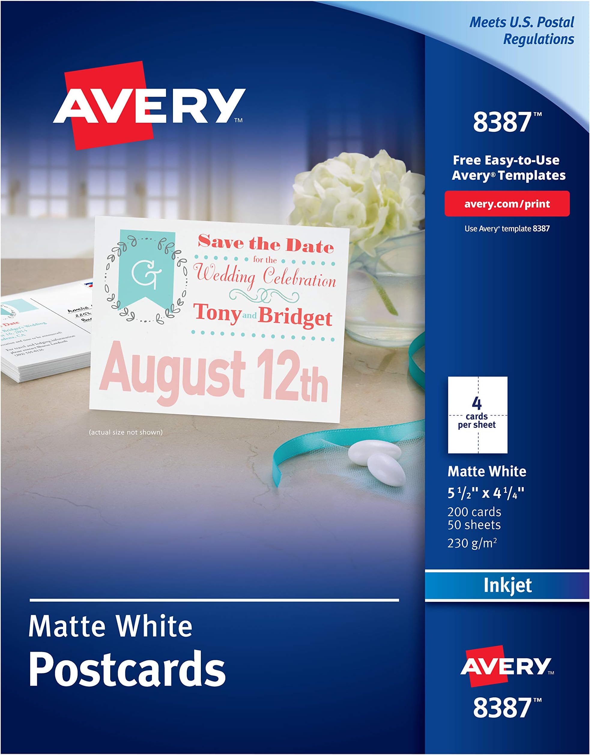 avery postcard paper