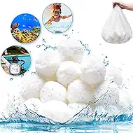 3.08lbs Eco-Friendly Pool Filter Balls for Sand Filters, Reusable Instead of Sand (Equals 100 lbs)