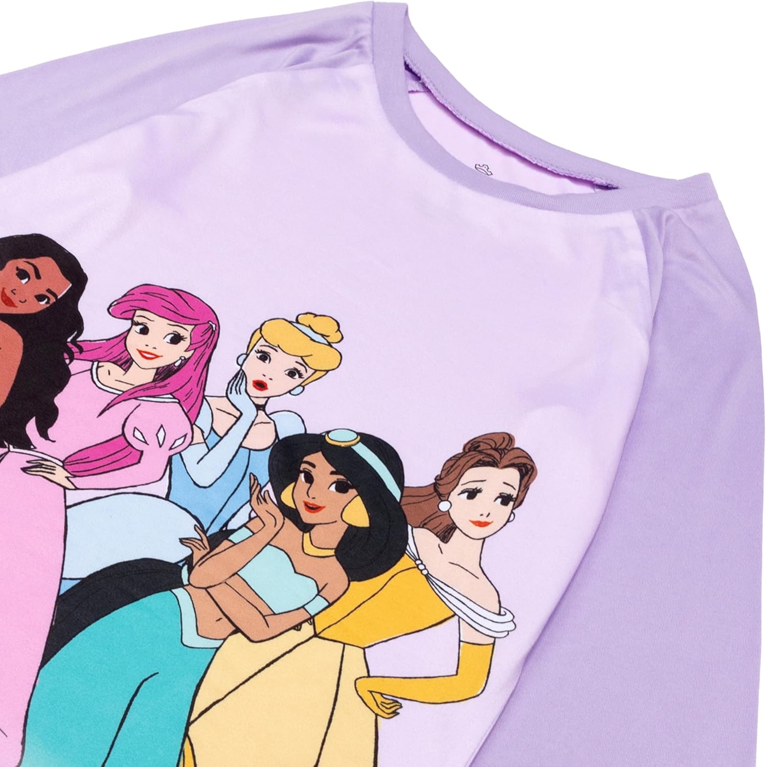 Disney girls 2-piece Loose-fit Set, Princess Pajamas, Soft & Cute for Kids - Image 2