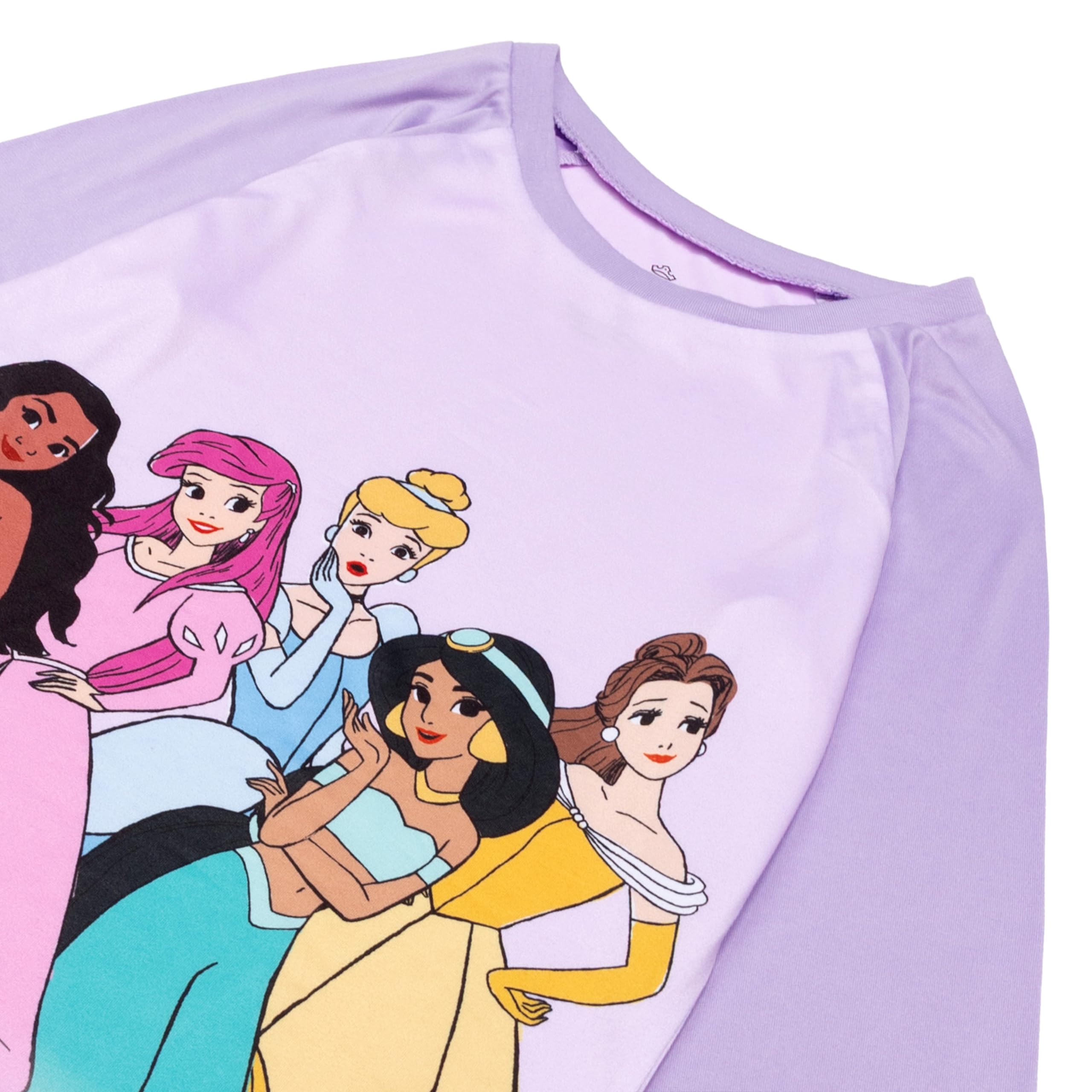 Disney 2-Piece Loose-Fit Set, Princess Pajamas, Soft & Cute for Kids Set di Pigiama Bambine e Ragazze (Pacco da 2)
