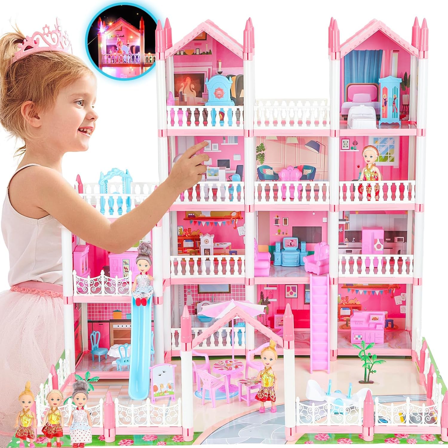 Qbitz Princess Dollhouse - 4 Story Dream House -10 Qbitz Princess Dollhouse - 4 Story Dream House -10